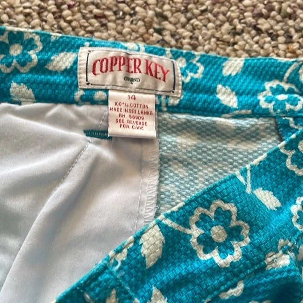 Copper Key Girls Floral Cotton Shorts. Size 14. Vintage. EUC. Y2K